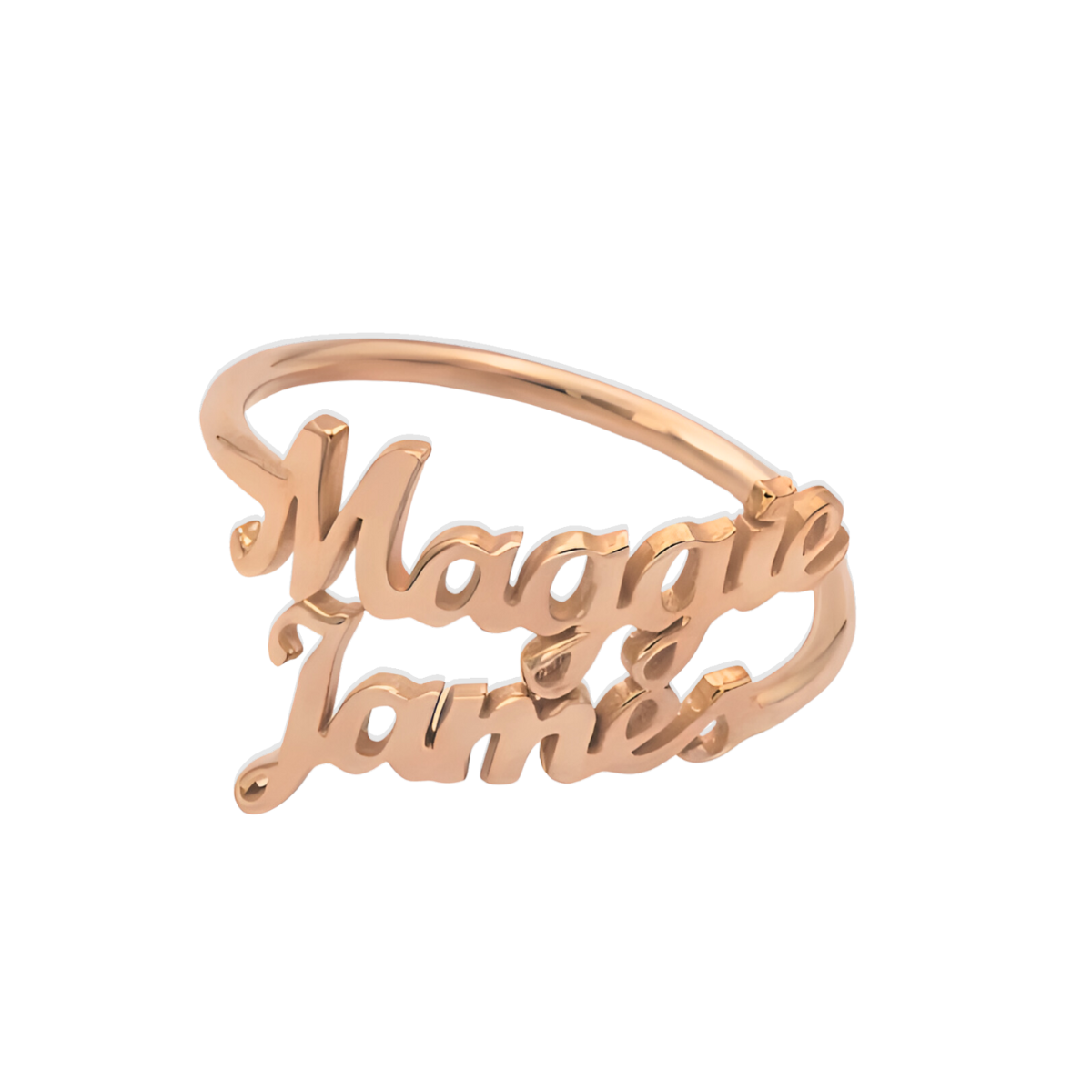 Personalized Double Name Ring