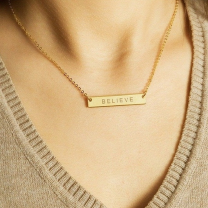 Classic Bar Plate Name Necklace