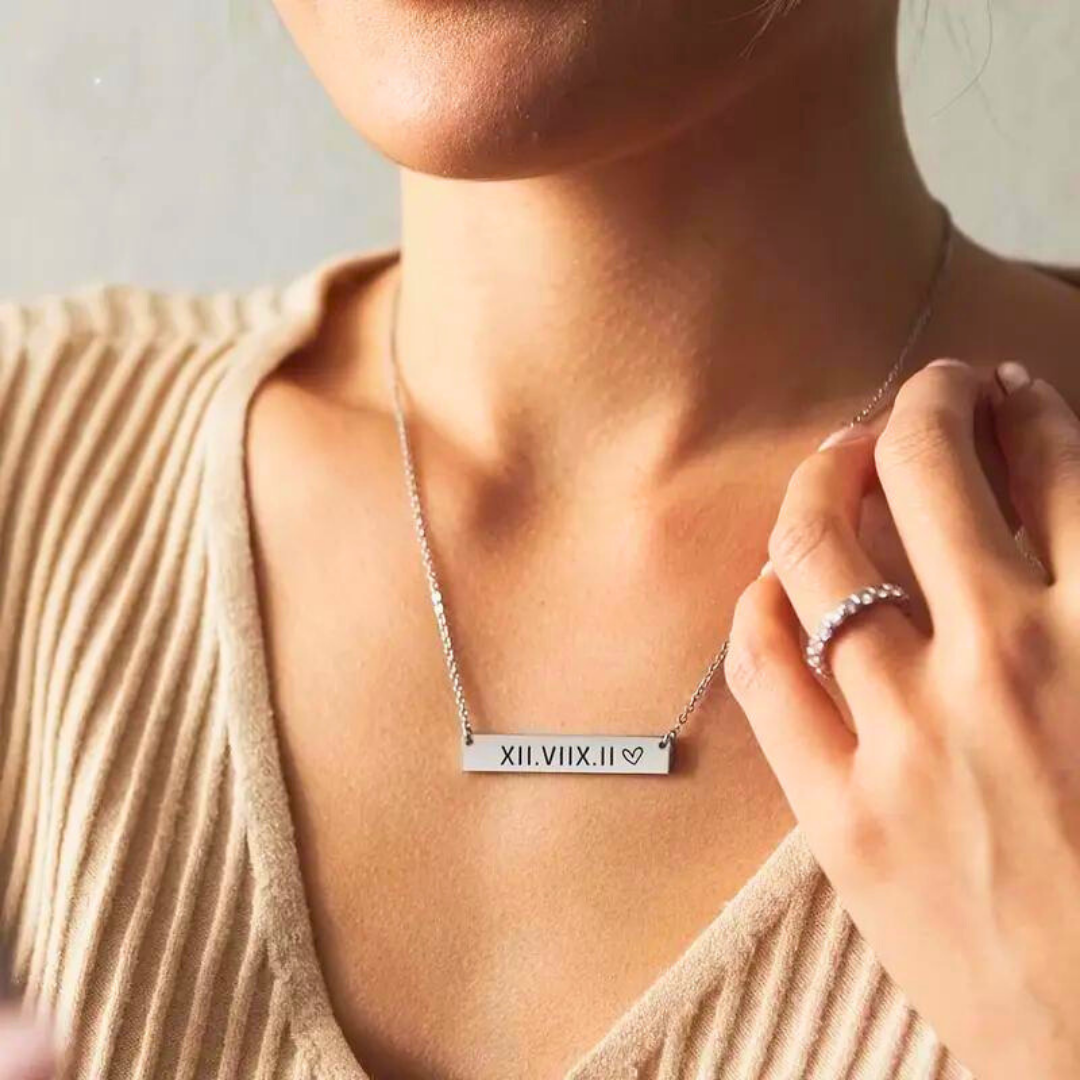 Classic Bar Plate Name Necklace