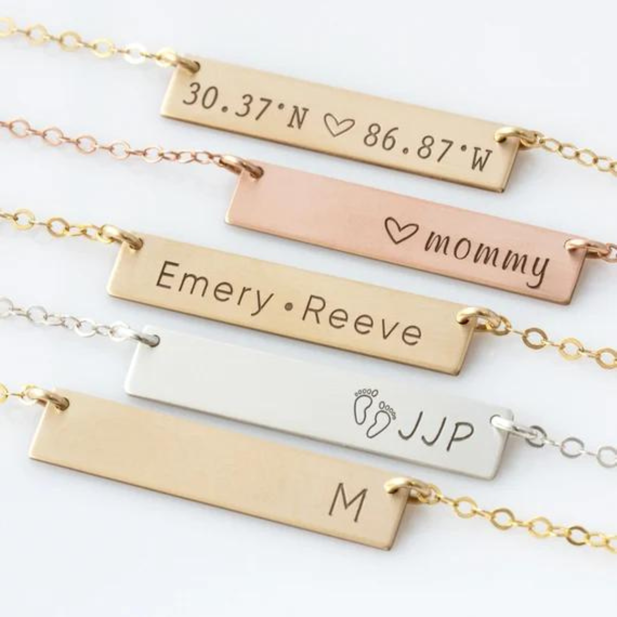 Classic Bar Plate Name Necklace