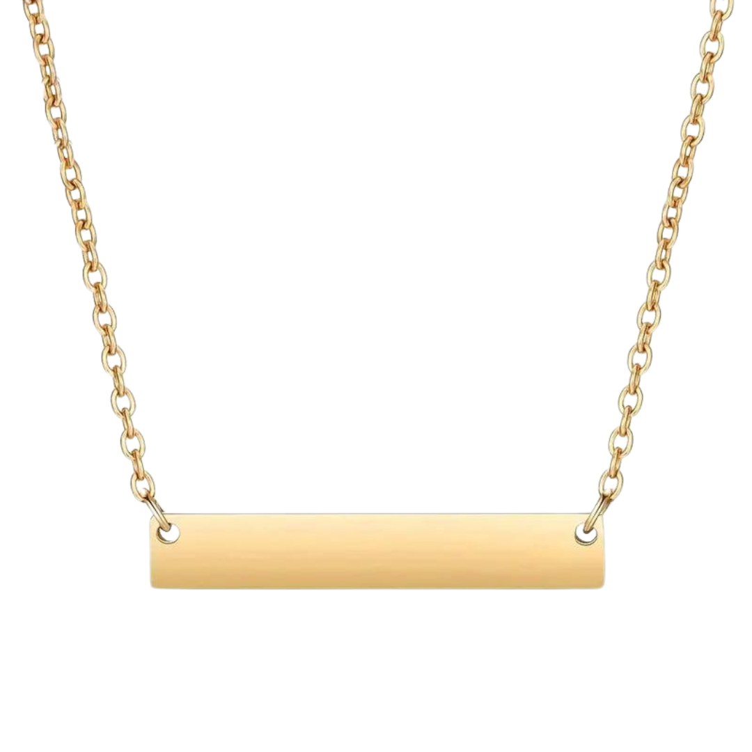 Classic Bar Plate Name Necklace