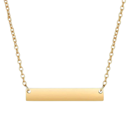 Classic Bar Plate Name Necklace