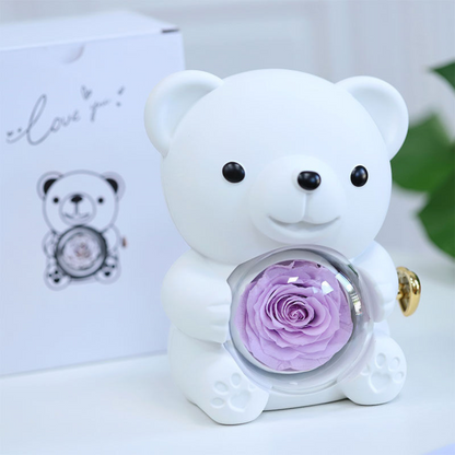 Rotating Rose Bear Gift Box