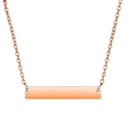 Classic Bar Plate Name Necklace