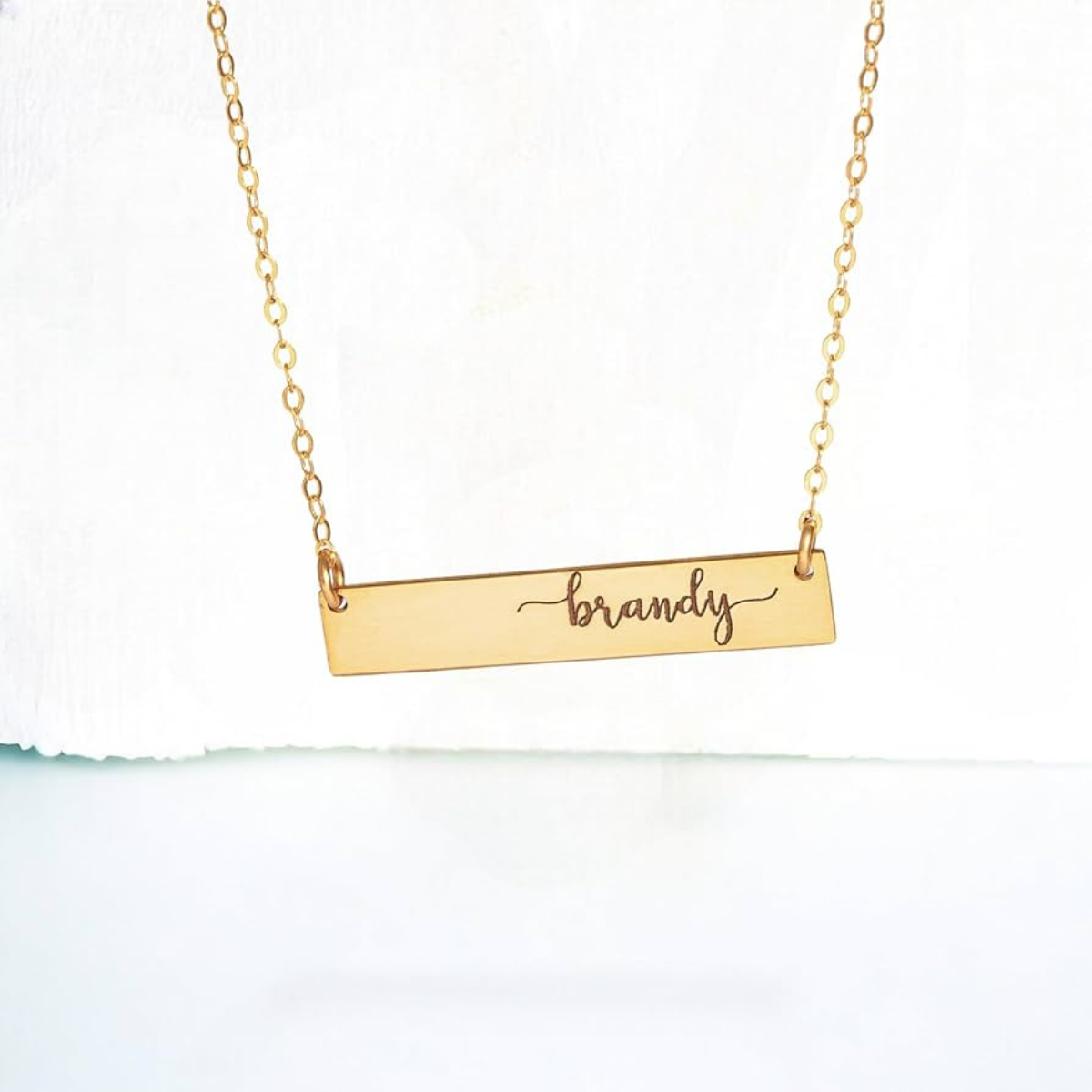 Classic Bar Plate Name Necklace