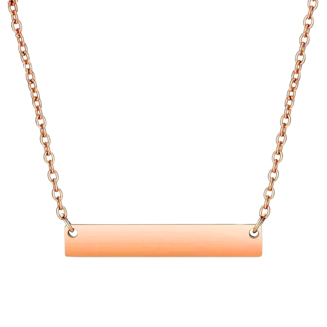 Classic Bar Plate Name Necklace