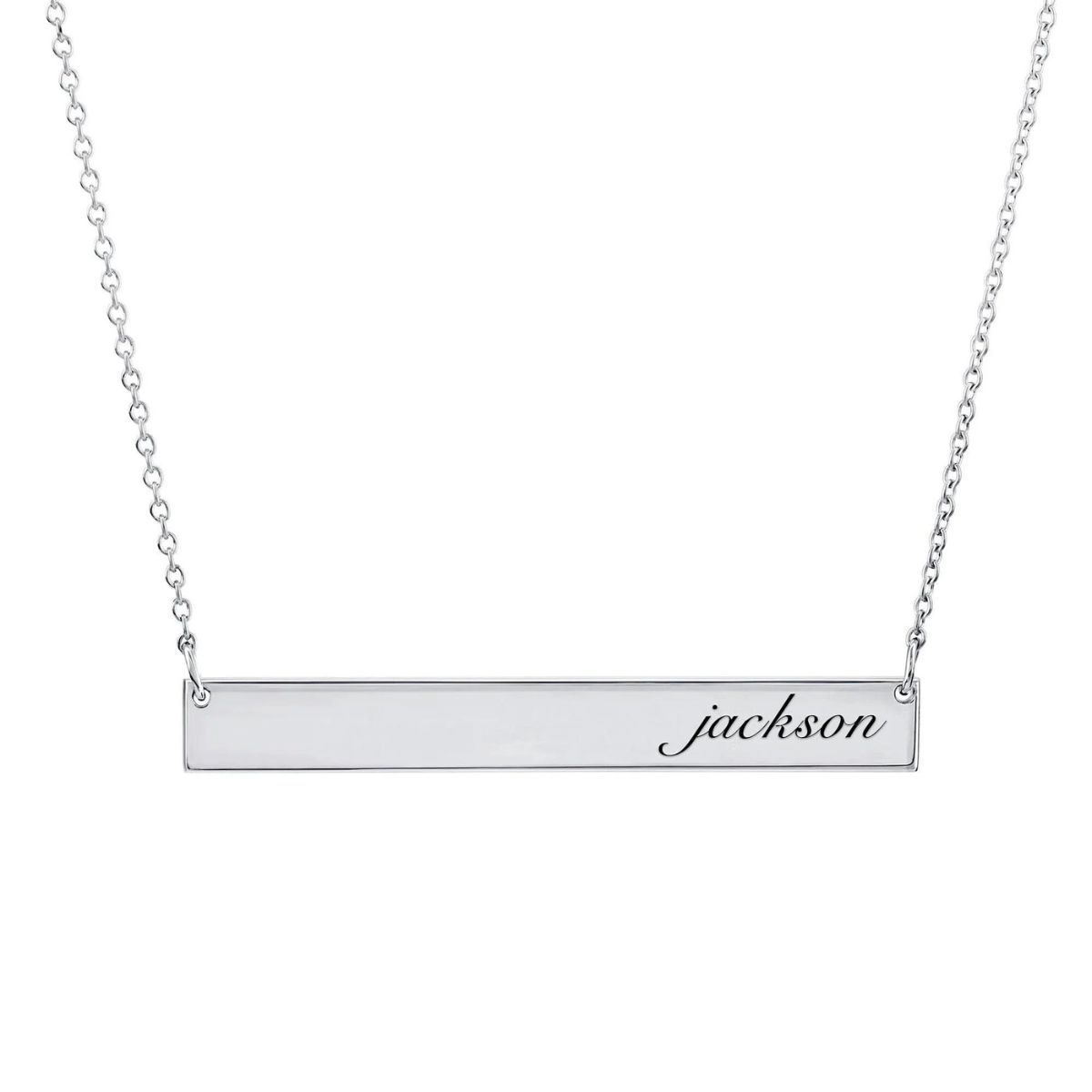 Classic Bar Plate Name Necklace