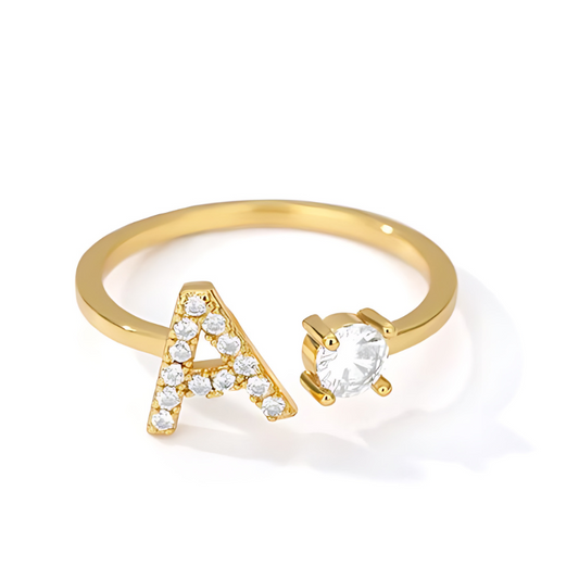 Initial Adjustable Promise Ring - Personalised