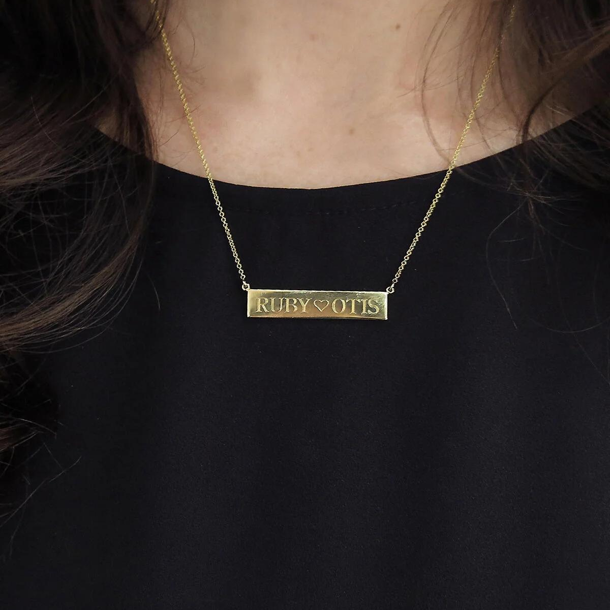 Classic Bar Plate Name Necklace