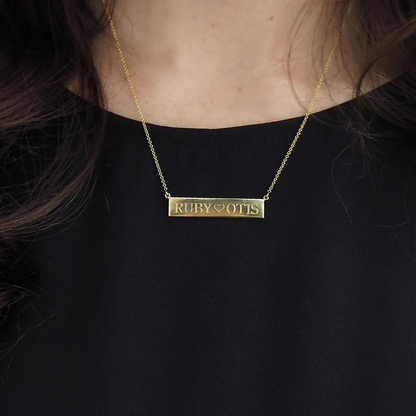 Classic Bar Plate Name Necklace