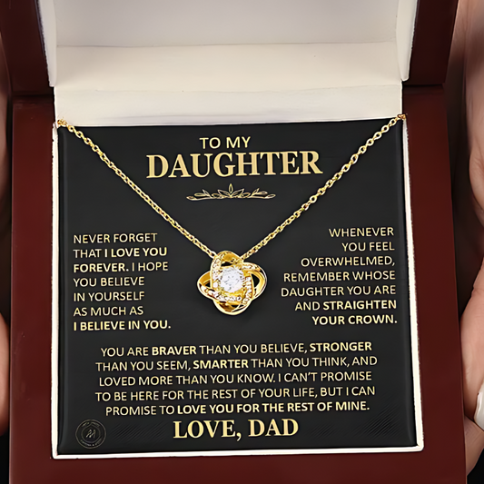 Dedication Knot Necklace for Daughter