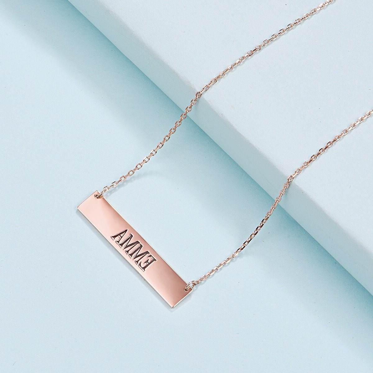 Classic Bar Plate Name Necklace