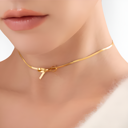 Bow Collarbone Necklace