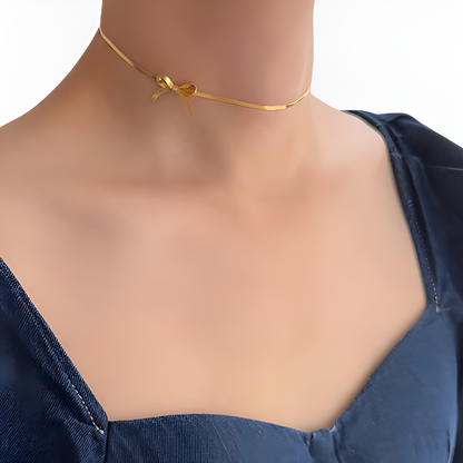 Bow Collarbone Necklace
