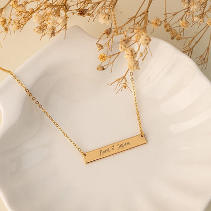 Classic Bar Plate Name Necklace